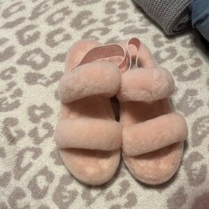Pink Ugg slippers- size 10